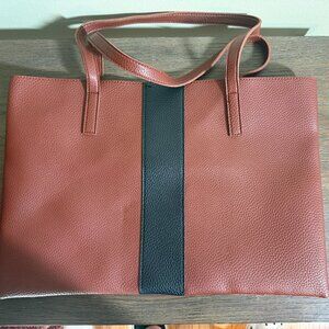 Vince Camuto Luck Tote Vegan Leather with Colorblock Detail